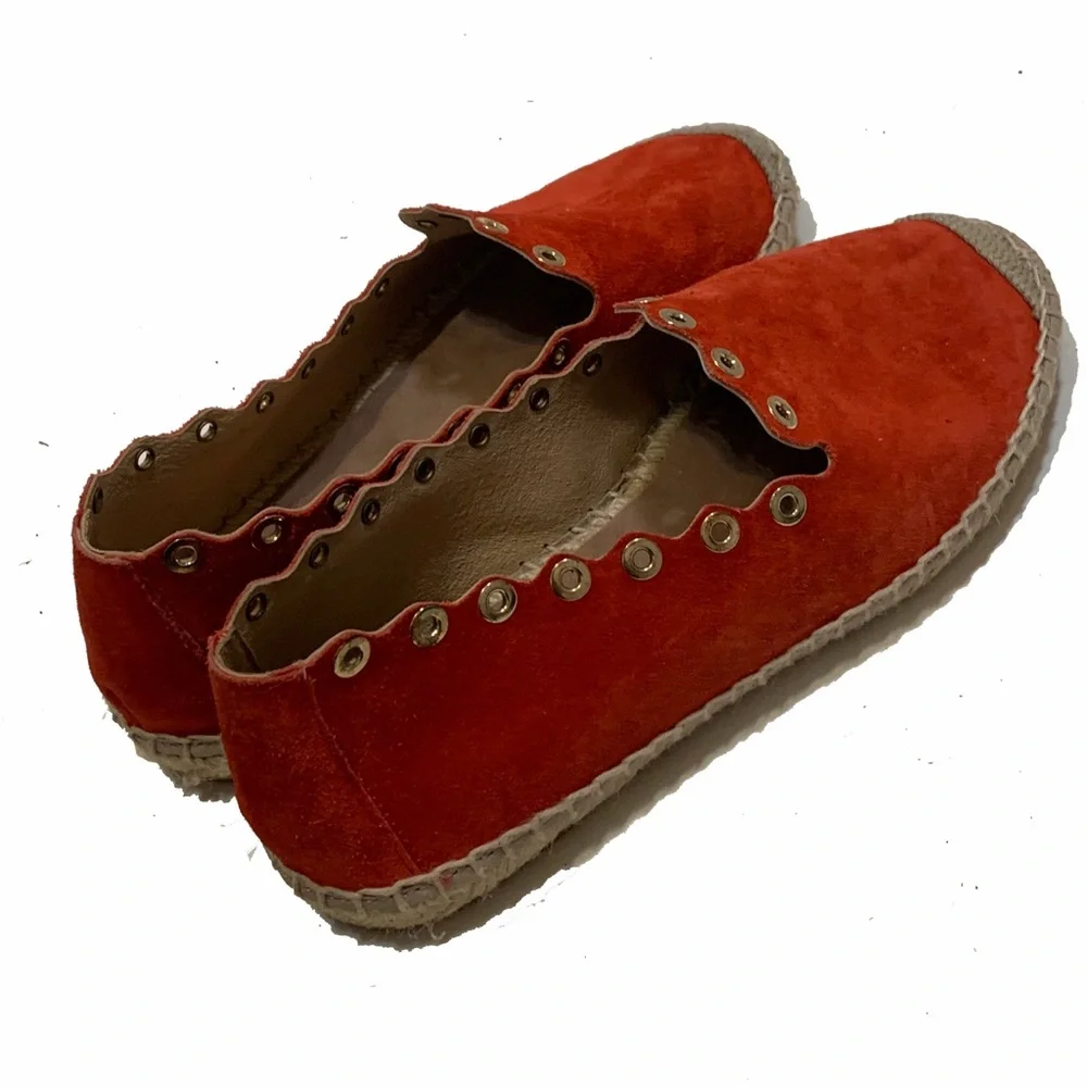 7 / maypol Women's Red Suede Espadrilles